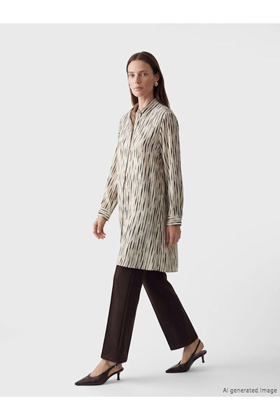 LC Waikiki Rmz Gi̇yi̇m Farkiyla Embroidered Women's Shirt Tunic