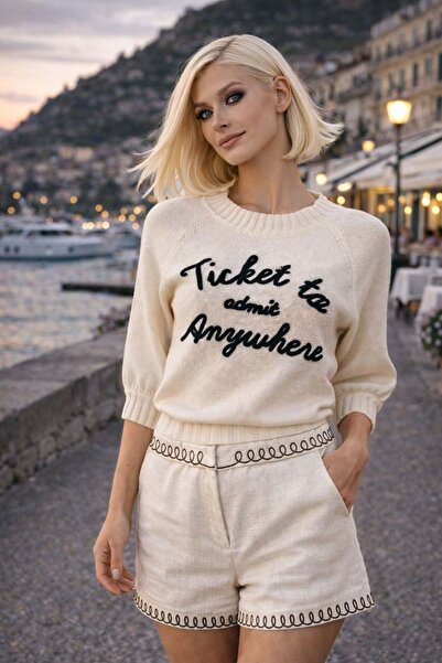 ibeeka Summer Ticket Knit Long Sleeve Knitwear Transitional