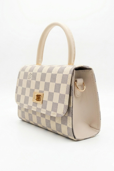 LAREON Women's Checkered Patterned Small Handbag & Shoulder Bag - Stylish Loc...