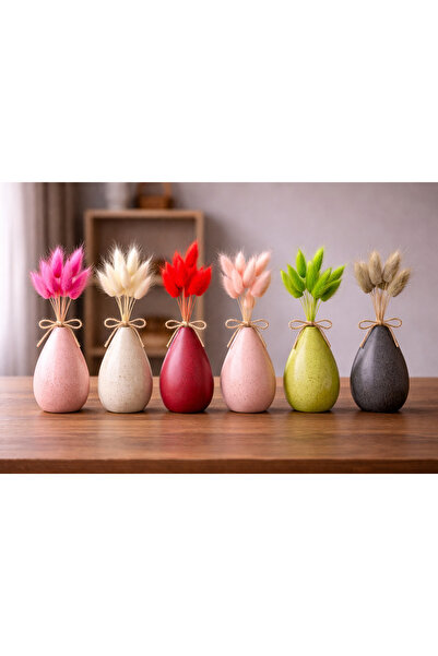 ÇINARASYADAHOME Karışık Lagurus Bunny Tail Grass 6 Demet (60 Dal)30-40 cm Şok...