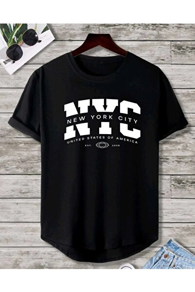 SUNFREE New York City Nyc Printed Oval Skirt Cotton Piece Summer Unisex Tshirt