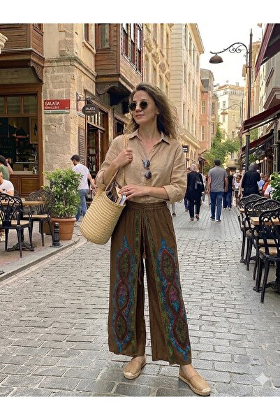 AYASOFYA OTANTIK Women's Indian Ethnic Embroidery Detailed Elastic Waist Cove...