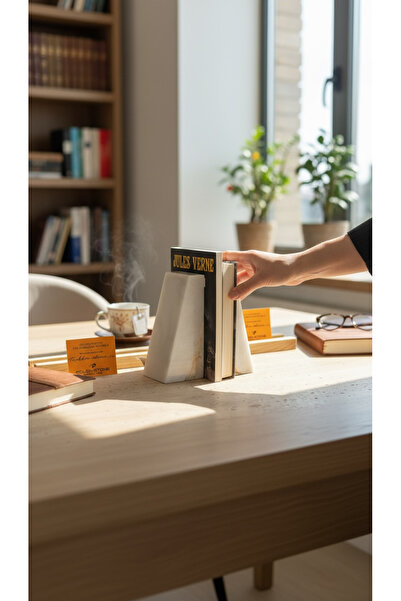 Polen Stone Mermer Kitap Tutucu