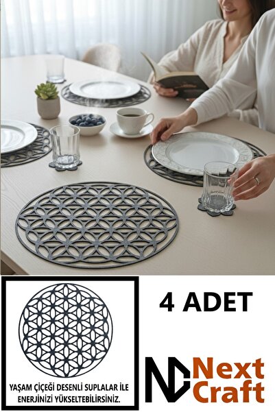 Next Craft Supla Amerikan Servis Keçe 34 cm Tabak Tava Tencere Altlığı Sofra ...