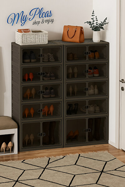 St Morritz 6 Katlı Katlanabilir Büyük Boy Taşınabilir Ayakkabı Organizer