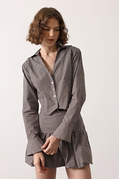 ibeeka Pötükare Pattern Elegant Button Detail Top and Bottom Set