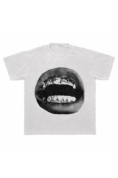 Bravebell Tricou cu imprimeu grafic Monochrome Lips