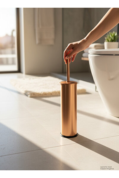 İSAOĞLU YAPI Matte Copper Toilet Brush Stainless Steel Material Matte Bronze ...