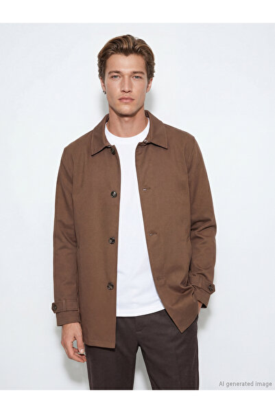 LC Waikiki Vizyon New Season Standard Fit Shirt Collar Men's Trench Coat