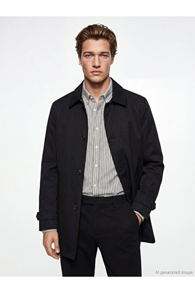 LC Waikiki Standard Fit Shirt Collar Men's Trench Coat