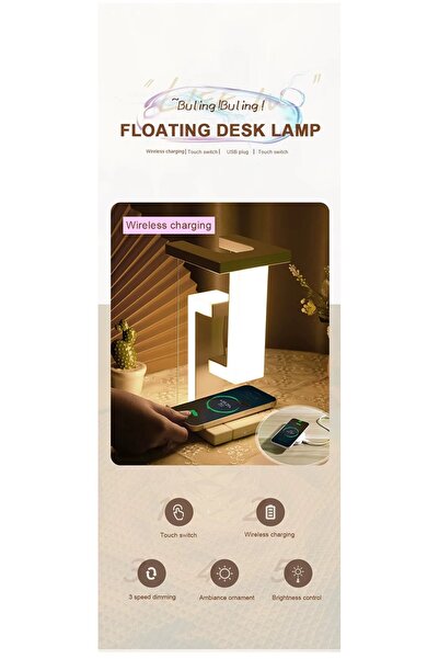 RAMTEKINT Levitating Anti-Gravity Mobile Phone Wireless Charging Led Night Li...