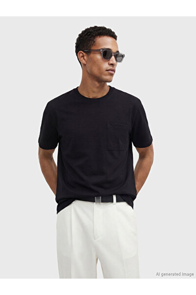 LC Waikiki تي شيرت من القطن الممشط للرجال من Peak New Season بياقة دائرية