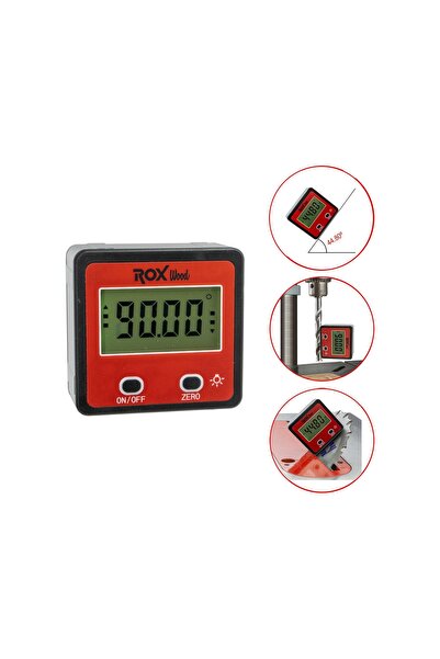 Rox Wood 0095 Mıknatıslı Dijital Açı Ölçer 56 Mm