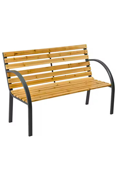 Three top online Дървена метална пейка в парк с облегалка