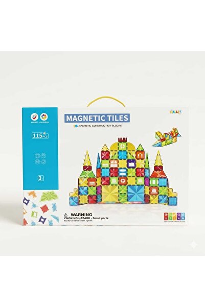 Daily Bazaar 115 Parça Manyetik Yapı Blokları Eğitici Akıllı Mıknatıslar Seti...