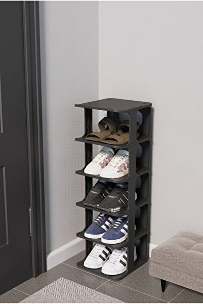 LeylArt Lüx Yeni Model Modern 5 Katlı Ayakkabılık Beyaz Renk Portatif Ayakkab...