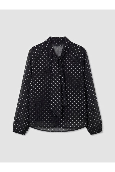 LC Waikiki Vizyon New Season Scarf Collar Polka Dot Pack Blouse