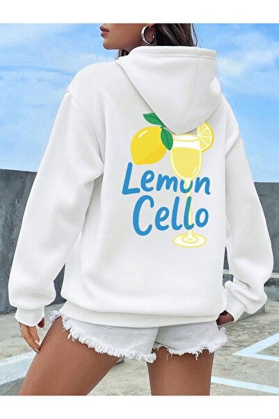 NOISSEY هوديز نسائي مطبوع عليه عبارة "نبيذ الفاكهة المصنوع من عصير الليمون" ل...