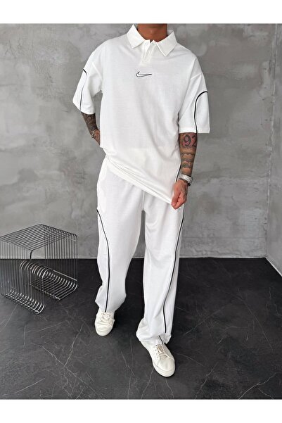 Mio Boutiques Piped Tracksuit Set T-Shirt Pants