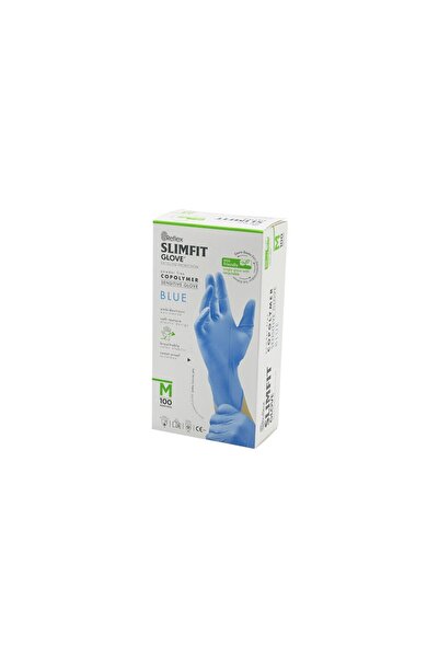LALİZ SHOP REFLEX SLİMFİT GLOVE KOD-026 M MAVİ PUDRASIZ MUAYENE ELDİVEN 100LÜ...