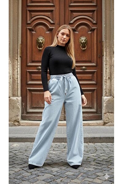 geenz manifacture Kadi svetlo snježno plava elastična čipka za struk Sa džepo...