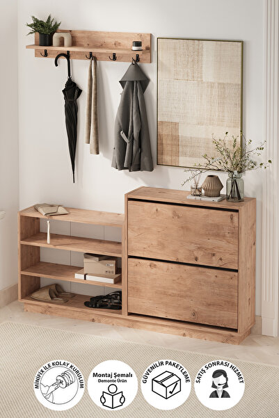 St Morritz Şık ve Kullanışlı Ayakkabılık ve Portmanto Seti, Düzenleyici Çözüm