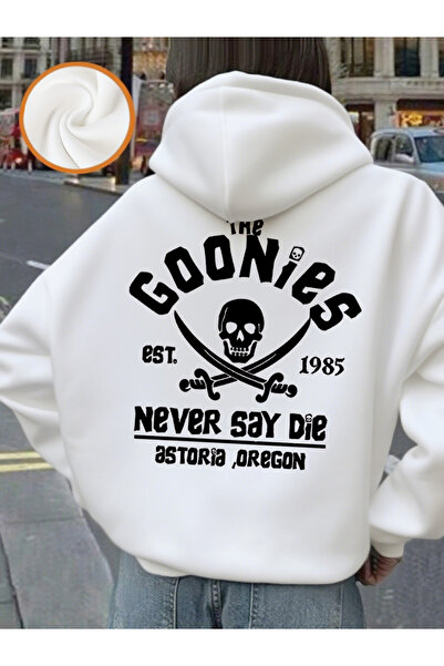 NOISSEY The Goonies Skeleton Print K cu glugă ar Pulover confortabil cu buzun...