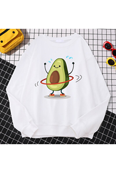 NOISSEY Pulovere confortabile pentru femei, cu imprimeu avocado, exerciții și...