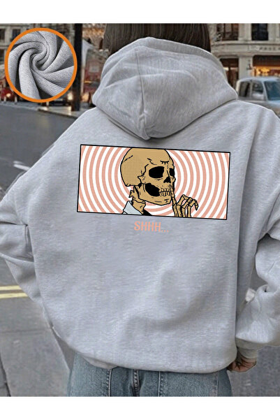 NOISSEY Shhh Be Quiet مطبوع بغطاء رأس بلوزات شتوية للنساء P صوف الفليس سويت ش...