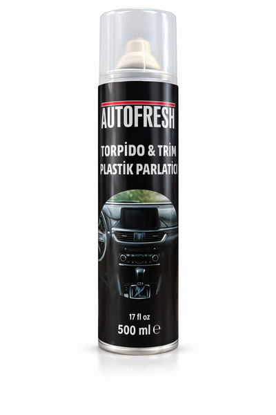 AutoFresh Torpido & Trim Plastik Parlatıcı Sprey 500 ml – Araç İçi Plastik Ye...