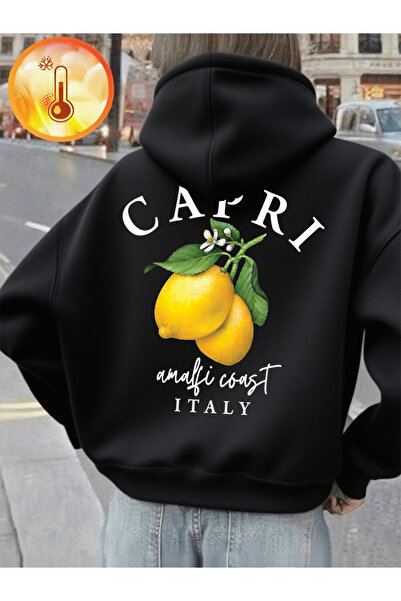 NOISSEY كابري أمالفي كوست إيطاليا ليمون بي مطبوع ك بغطاء رأس ملابس علوية نسائ...