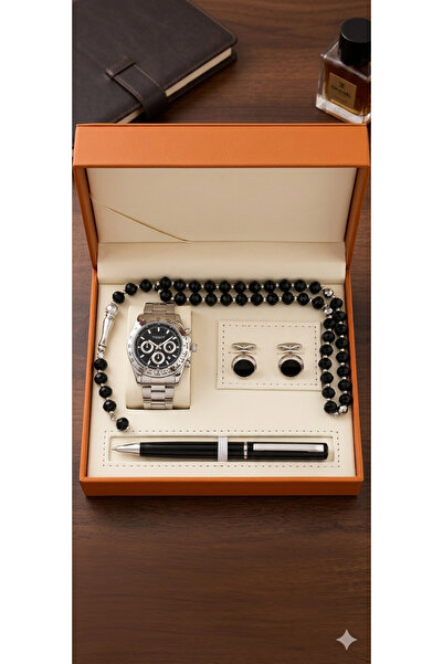 Other Luxury Men's Gift Set – Watch, Pen, Cufflinks, and Prayer Beads | Unpar...
