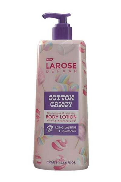 La Rose لوشن للجسم برائحة حلوى قطن المغذية والمرطبة، عطر يدوم طويلاً، 700 مل
