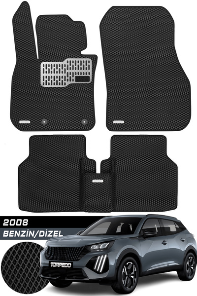 TORPEDO Peugeot 2008 Benzinli/Dizel 2019 ve Sonrası Hücreli Premium Eva Paspa...