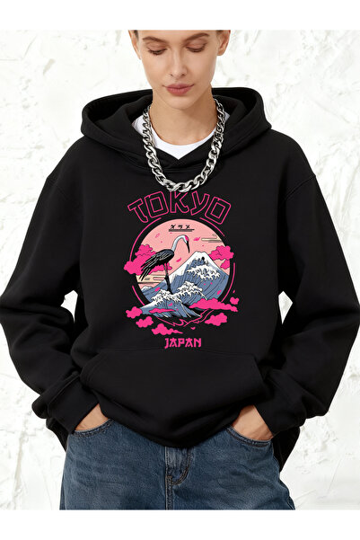 NOISSEY Tokyo Japan Print cu glugă lar bumbac Doamnelor Iarnă polar Hanorac c...