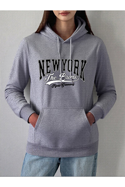 NOISSEY New York Bionk Rives Greenway Prints Hanorac cu glugă pentru femei Ia...