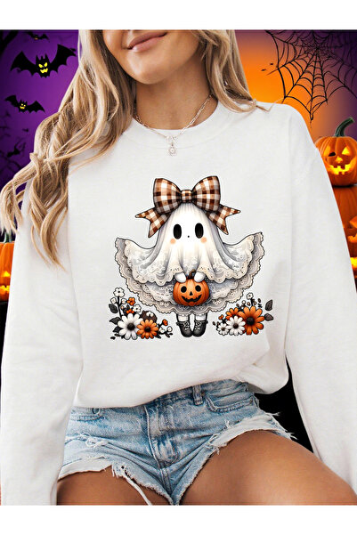 NOISSEY تي شيرت الهالوين للنساء دانتيل فستان وقوس هايت فانتوم مطبوع بغطاء رأس...