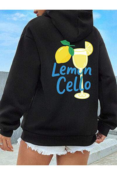 NOISSEY هوديز نسائي مطبوع عليه عبارة "نبيذ الفاكهة المصنوع من عصير الليمون" ل...