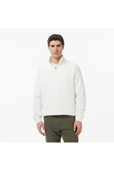 Nautica Erkek Krem Regular Fit Dik Yaka Sweatshirt