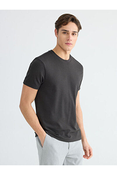 LC Waikiki Rmz Gi̇yi̇m Farkiyla Zero Roba Collar Men's T-Shirt