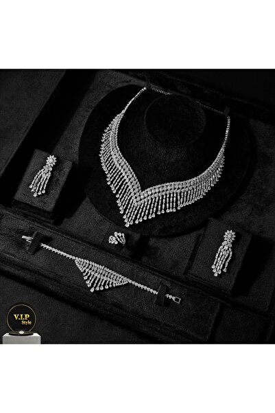 jewelrystore طقم اكسسوارات زركون بدقه الماس