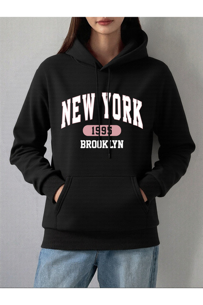 NOISSEY هودي نيو يورك 1995 بروكلين إصدارات بروكلين للنساء شتاء صوف الفليس ستر...