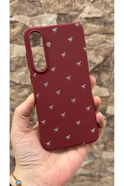 Vip Case Samsung Galaxy S25 Fe Compatible White Bow Patterned Silicone Shock-...