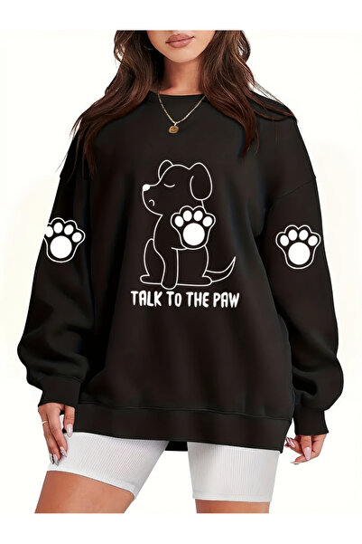 NOISSEY Pulover de stradă Kawaii desene animate cu imprimeu vacă Hanorac cald...