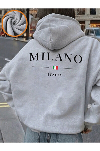 NOISSEY Μιλάνο Ιταλία Γράμμα Β με τύπωμα Γυναικεία φούτερ με κουκούλα Χειμώνα...