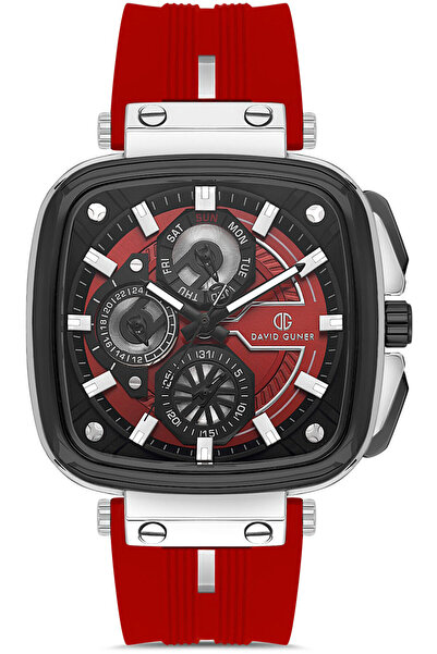 DAVID GUNER Men's Wristwatch Silver Black Dg-8500Gd-J8 Steel Strap Quartz Mec...