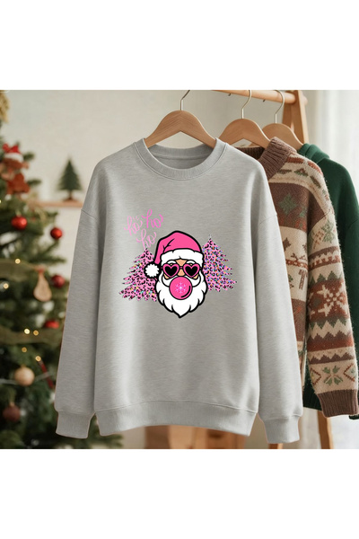 NOISSEY سترة نسائية مطبوعة بشجرة عيد الميلاد السعيدة وسانتا كلوز لشتاء صوف ال...