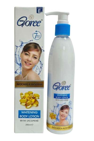 goree لوشن تفتيح الجسم الأبيض مع الأفوكادو والصبار 250 مل