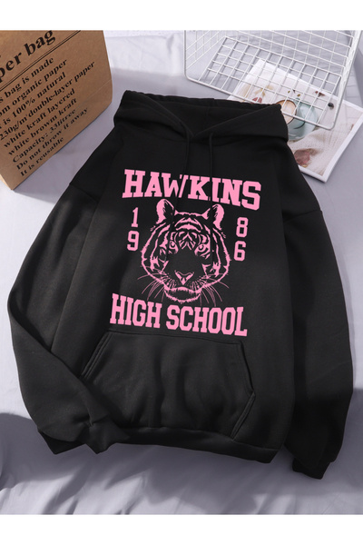 NOISSEY هوكينز هاي سكول مطبوع بغطاء رأس بلوزات شتوية للنساء P صوف الفليس سويت...