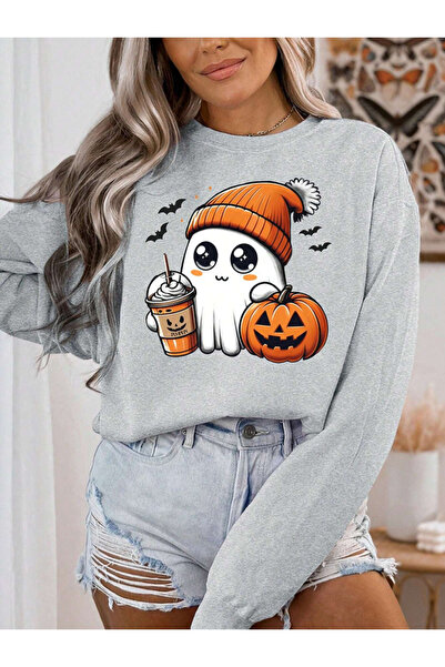 NOISSEY تي شيرت نسائي للخريف للهالوين مطبوع عليه عاشق القهوة صوف الفليس كاجوا...